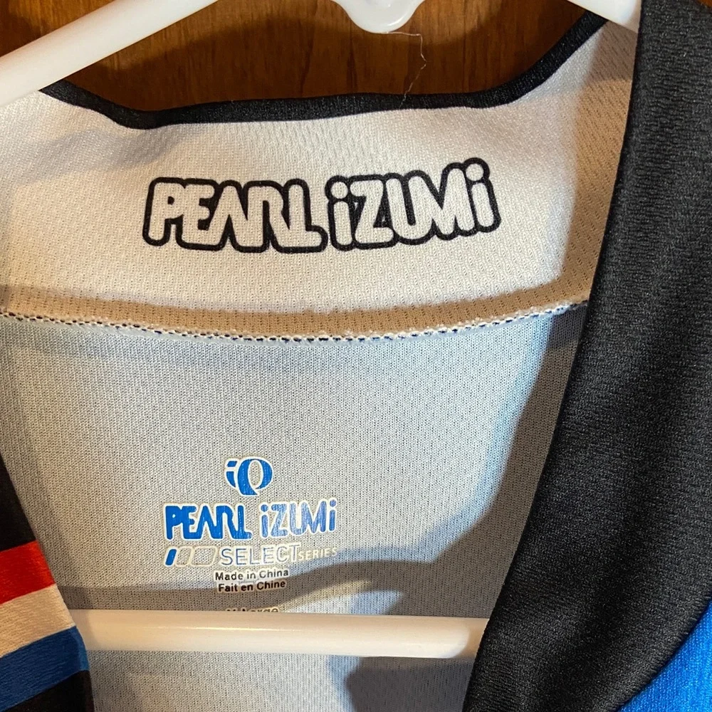 Pearl Izumi Blue, White, Red and Black Cycling Jersey, "2012/2013" - Picture 4 of 11